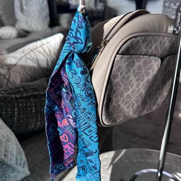 Coach Multicolor Logo Pattern Scarf - Picture 6 of 7